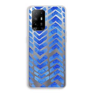 CaseCompany Blauwe pijlen: Oppo A94 5G Transparant Hoesje