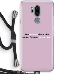 CaseCompany uw waarde daalt niet: LG G7 Thinq Transparant Hoesje met koord
