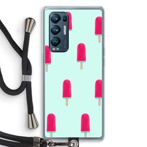 CaseCompany Waterijsje: Oppo Find X3 Neo Transparant Hoesje met koord