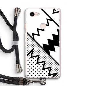 CaseCompany Pop Art #5: Pixel 3 XL Transparant Hoesje met koord