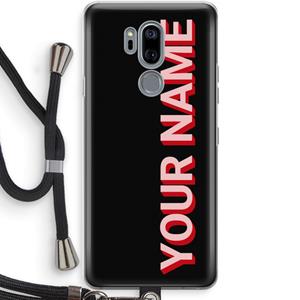 CaseCompany Namecase: LG G7 Thinq Transparant Hoesje met koord