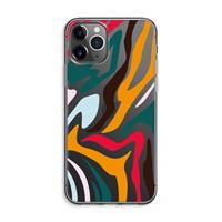 CaseCompany Colored Zebra: iPhone 11 Pro Max Transparant Hoesje
