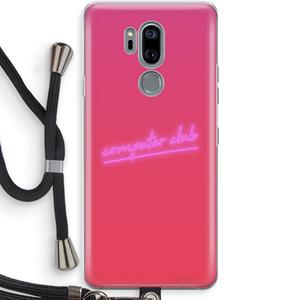 CaseCompany Vice Glow: LG G7 Thinq Transparant Hoesje met koord