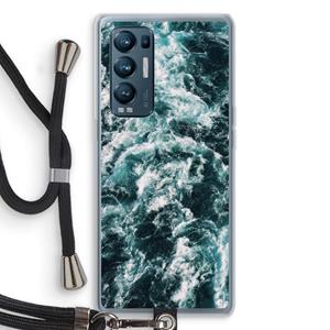 CaseCompany Zee golf: Oppo Find X3 Neo Transparant Hoesje met koord