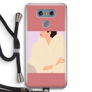 CaseCompany Cosy: LG G6 Transparant Hoesje met koord