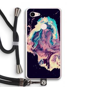 CaseCompany Cosmic Silence: Pixel 3 XL Transparant Hoesje met koord
