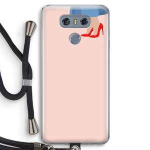 CaseCompany High heels: LG G6 Transparant Hoesje met koord