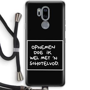 CaseCompany Schotelvod: LG G7 Thinq Transparant Hoesje met koord