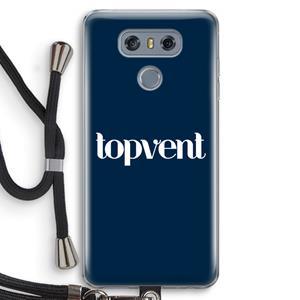 CaseCompany Topvent Navy: LG G6 Transparant Hoesje met koord