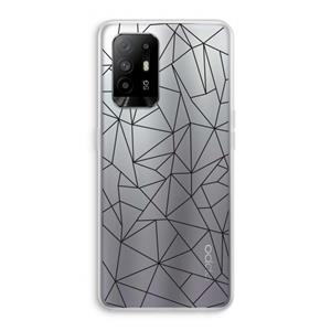 CaseCompany Geometrische lijnen zwart: Oppo A94 5G Transparant Hoesje