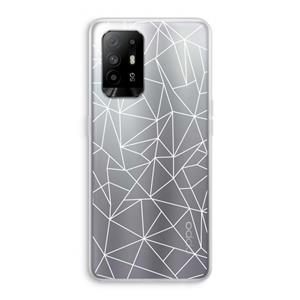 CaseCompany Geometrische lijnen wit: Oppo A94 5G Transparant Hoesje