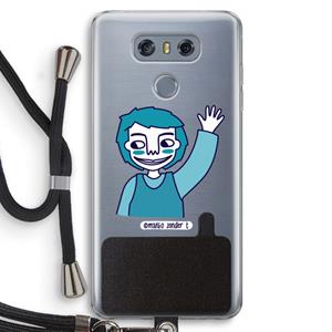 CaseCompany Zwaai: LG G6 Transparant Hoesje met koord