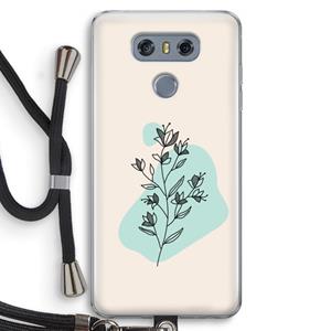 CaseCompany Violets are blue: LG G6 Transparant Hoesje met koord