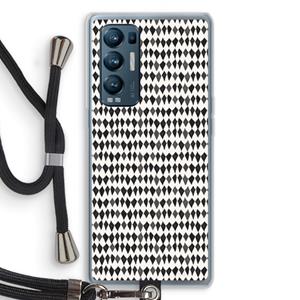 CaseCompany Crazy shapes: Oppo Find X3 Neo Transparant Hoesje met koord