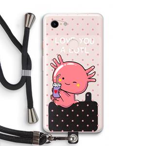 CaseCompany Love You A Lotl: Pixel 3 XL Transparant Hoesje met koord