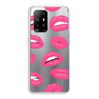CaseCompany Bite my lip: Oppo A94 5G Transparant Hoesje