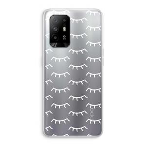CaseCompany Wimpers: Oppo A94 5G Transparant Hoesje