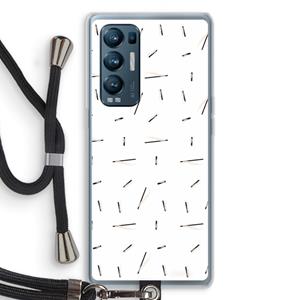 CaseCompany Hipster stripes: Oppo Find X3 Neo Transparant Hoesje met koord