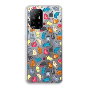 CaseCompany Kleurrijke katten: Oppo A94 5G Transparant Hoesje