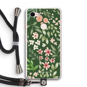 CaseCompany Botanical green sweet flower heaven: Pixel 3 XL Transparant Hoesje met koord