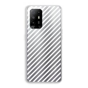 CaseCompany Strepen zwart-wit: Oppo A94 5G Transparant Hoesje