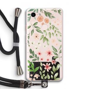 CaseCompany Botanical sweet flower heaven: Pixel 3 XL Transparant Hoesje met koord