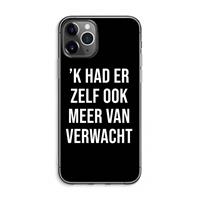 CaseCompany Meer verwacht - Zwart: iPhone 11 Pro Max Transparant Hoesje