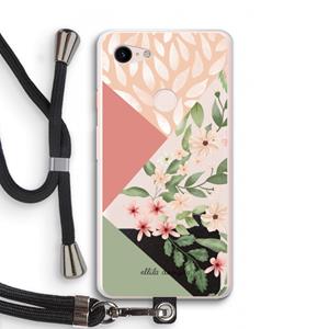 CaseCompany Sweet heaven geometrics: Pixel 3 XL Transparant Hoesje met koord