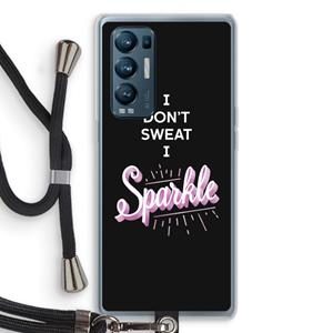CaseCompany Sparkle quote: Oppo Find X3 Neo Transparant Hoesje met koord