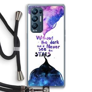 CaseCompany Stars quote: Oppo Find X3 Neo Transparant Hoesje met koord