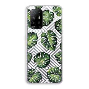 CaseCompany Geometrische jungle: Oppo A94 5G Transparant Hoesje