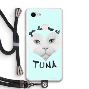 CaseCompany You had me at tuna: Pixel 3 XL Transparant Hoesje met koord