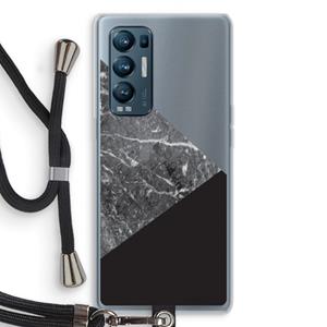 CaseCompany Combinatie marmer: Oppo Find X3 Neo Transparant Hoesje met koord