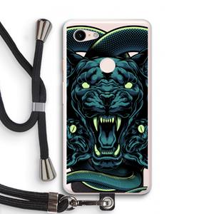 CaseCompany Cougar and Vipers: Pixel 3 XL Transparant Hoesje met koord