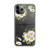 CaseCompany Daisies: iPhone 11 Pro Max Transparant Hoesje