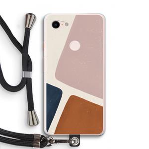 CaseCompany Geo #2: Pixel 3 XL Transparant Hoesje met koord