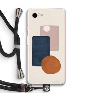 CaseCompany Geo #3: Pixel 3 XL Transparant Hoesje met koord