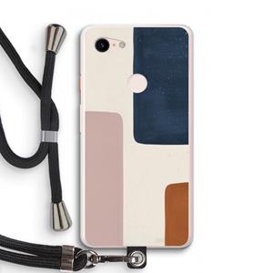CaseCompany Geo #5: Pixel 3 XL Transparant Hoesje met koord