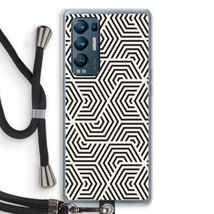 CaseCompany Magic pattern: Oppo Find X3 Neo Transparant Hoesje met koord