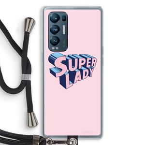 CaseCompany Superlady: Oppo Find X3 Neo Transparant Hoesje met koord