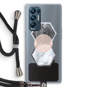 CaseCompany Creatieve toets: Oppo Find X3 Neo Transparant Hoesje met koord