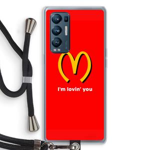 CaseCompany I'm lovin' you: Oppo Find X3 Neo Transparant Hoesje met koord
