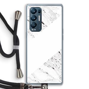 CaseCompany Biggest stripe: Oppo Find X3 Neo Transparant Hoesje met koord