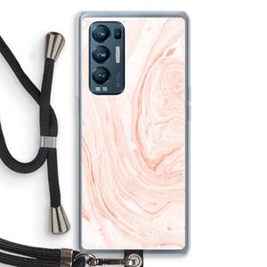 CaseCompany Peach bath: Oppo Find X3 Neo Transparant Hoesje met koord