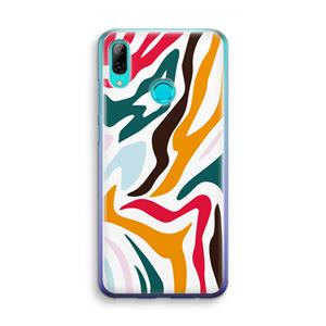 CaseCompany Colored Zebra: Huawei P Smart (2019) Transparant Hoesje
