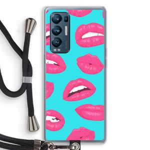 CaseCompany Bite my lip: Oppo Find X3 Neo Transparant Hoesje met koord