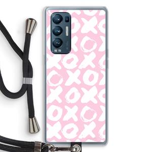 CaseCompany XOXO: Oppo Find X3 Neo Transparant Hoesje met koord