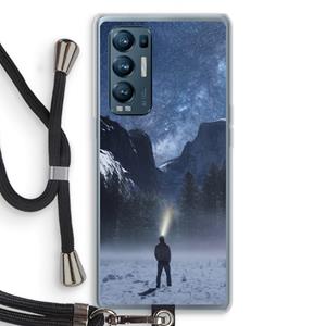 CaseCompany Wanderlust: Oppo Find X3 Neo Transparant Hoesje met koord