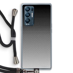 CaseCompany Musketon Halftone: Oppo Find X3 Neo Transparant Hoesje met koord