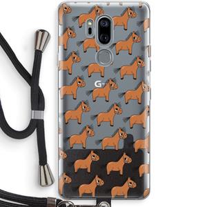 CaseCompany Pony: LG G7 Thinq Transparant Hoesje met koord
